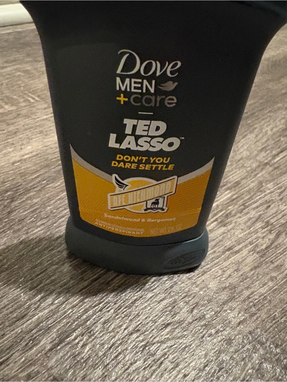 NWT Ted Lasso Sandalwood & Bergamot Antiperspirant - Gray/Yellow
